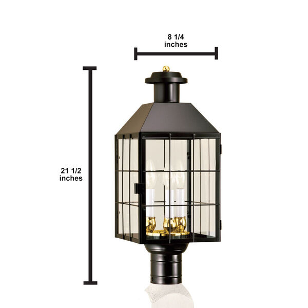 American Heritage Black Post Mounted Outdoor Light, image 6