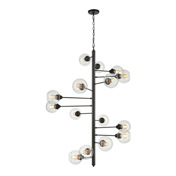 Composition Oil Rubbed Bronze with Clear 15-Light Chandelier, image 1