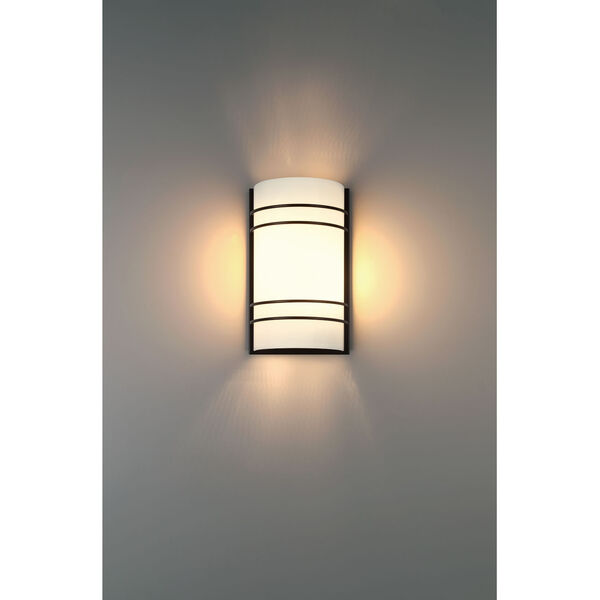 Artemis Matte Black Two-Light Wall Sconce with Opal Glass, image 6