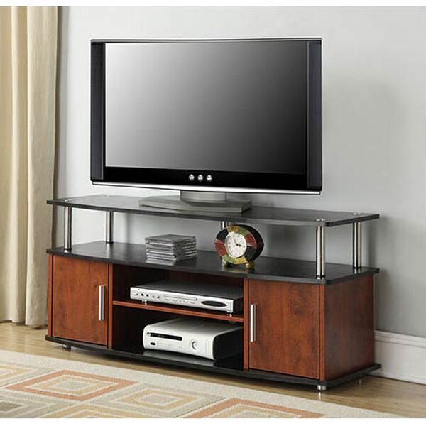 Designs2go Monterey Cherry and Black TV Stand, image 3