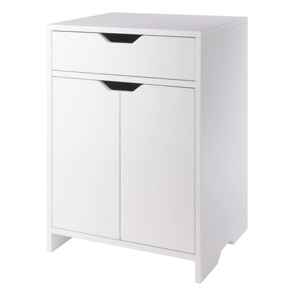 Nova White One-Drawer Storage Cabinet, image 1