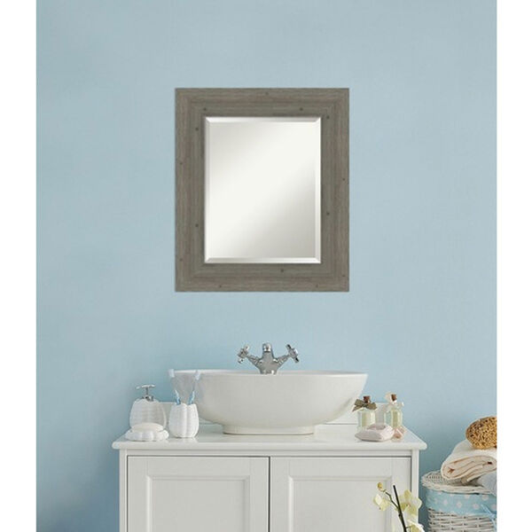 Fencepost Gray 23-Inch Bathroom Wall Mirror, image 4