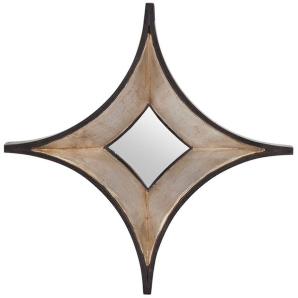 Ovallas Champagne Star Wood Frame Wall Mirror, image 2