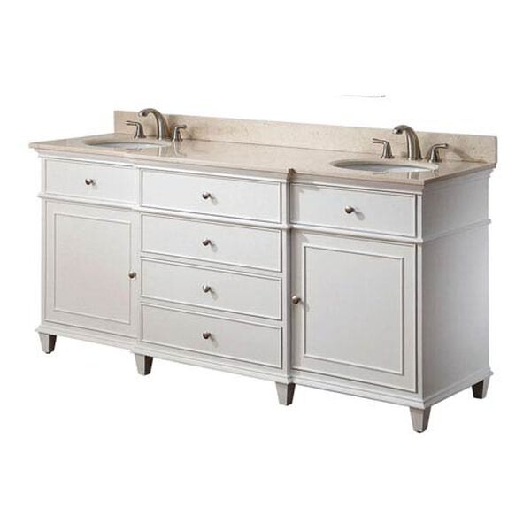 Windsor 72-Inch Vanity Only in White Finish, image 2