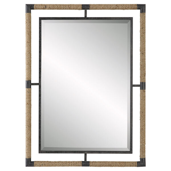 Melville Rust Black 28-Inch x 38-Inch Wall Mirror, image 2