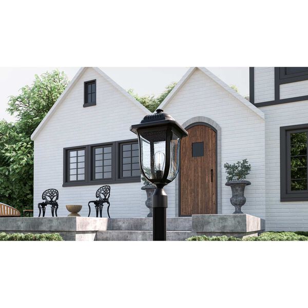 Mulberry Matte Black One-Light Outdoor Post Mount, image 2