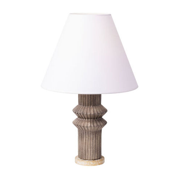 Primea Apothecary Gold Glazed Taupe One-Light Ceramic Table Lamp, image 3