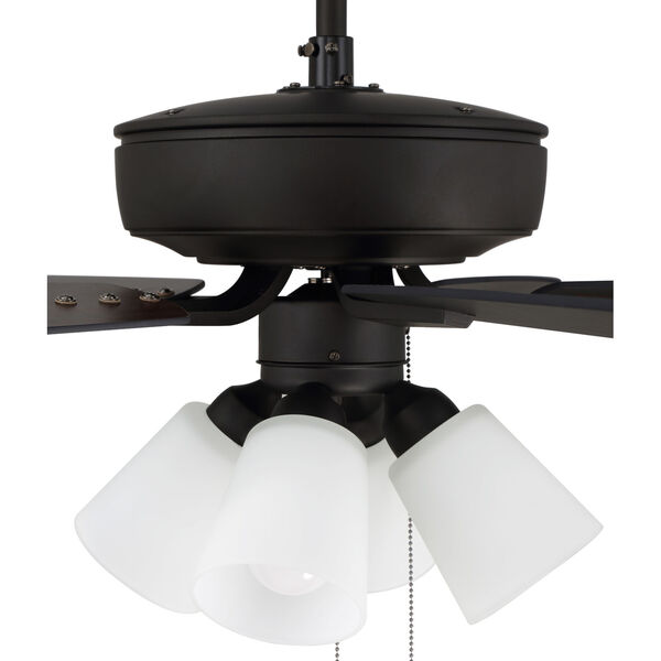Pro Plus Espresso 52-Inch Four-Light Ceiling Fan with White Frost Bell Shade, image 7