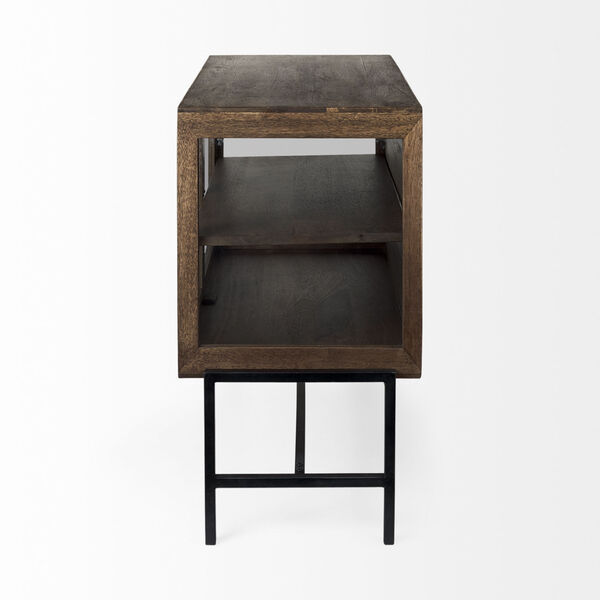 Arelius Brown and Black Two Door Cabinet, image 3