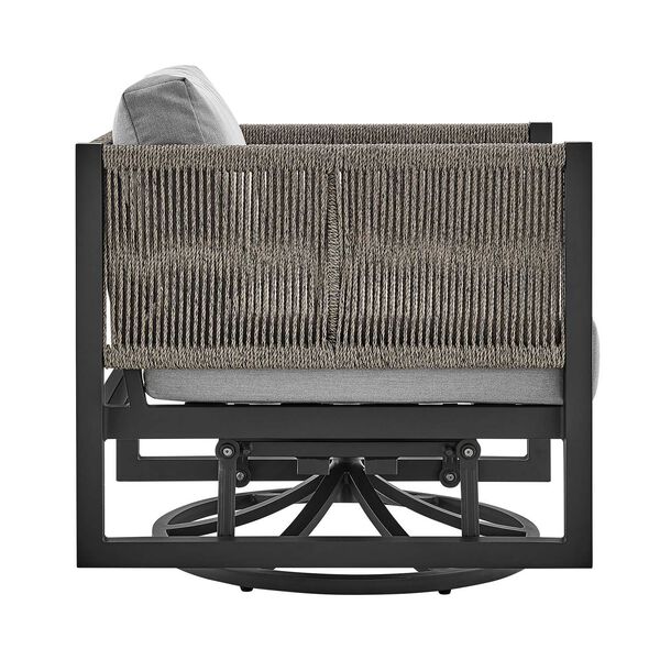 Cuffay Black Outdoor Swivel Chair, image 3