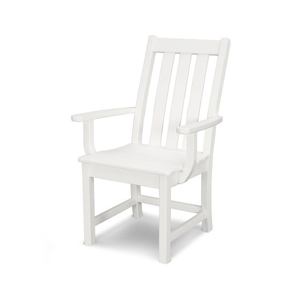 Vineyard White Dining Arm Chair, image 1