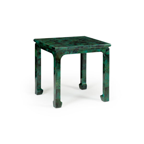 Green and Black Malachite Side Table Side Table, image 1
