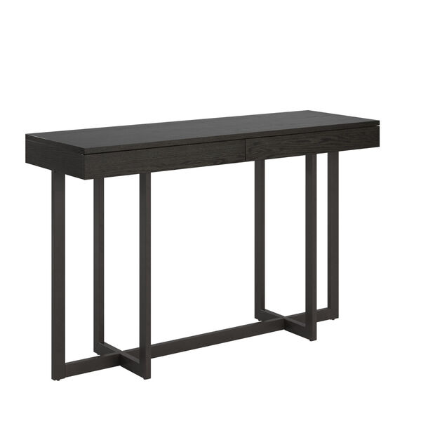 Hunter Black Sofa Table with Two Drawer, image 1