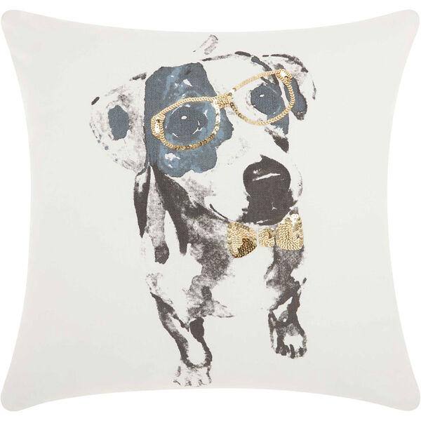 Trendy, Hip and New-Age Glitter Dalmatian Gold 18 In. Throw Pillow, image 1