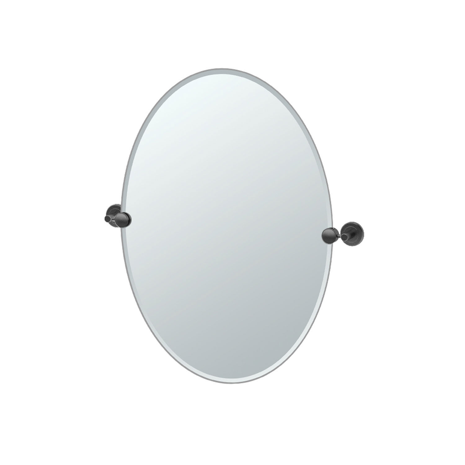 Matte Black Gatco 4249MX Latitude II Oval Mirror