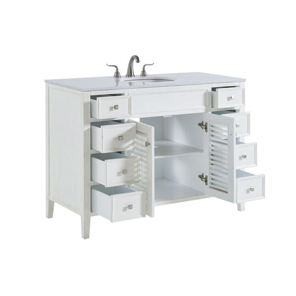 Cape Cod Antique White 48-Inch Vanity Sink Set, image 3