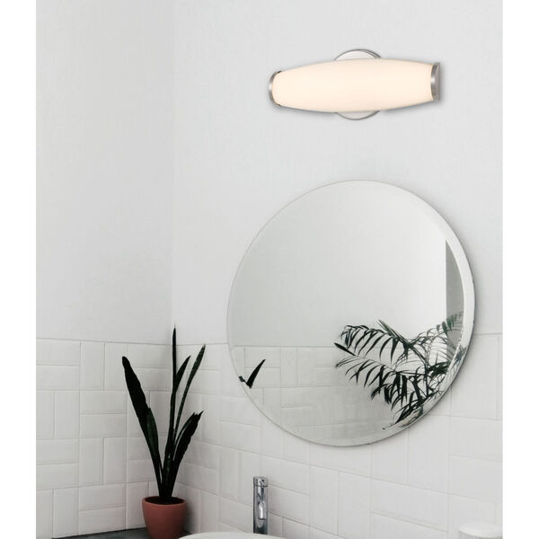 Carmona Brushed Steel LED Bath Vanity, image 3