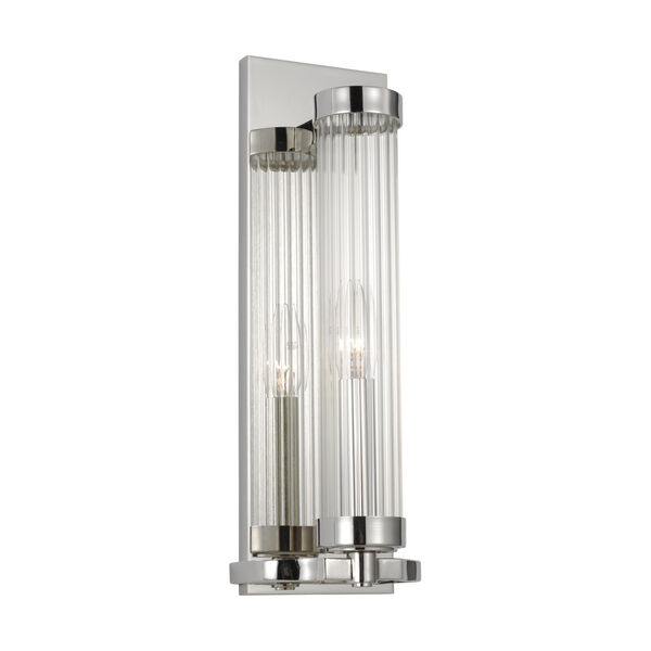 Demi Polished Nickel Five-Inch-Inch One-Light Bath Sconce, image 1