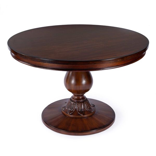 Evie Antique Cherry 48-Inch Round Pedestal Dining Table, image 1