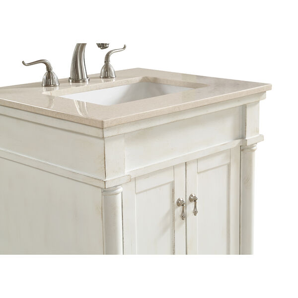 Lexington Antique Frosted White Vanity Washstand, image 6