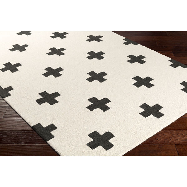 Hilda Monica White and Black Rectangular: 7 Ft. 6-Inch x 9 Ft. 6-Inch Area Rug, image 2