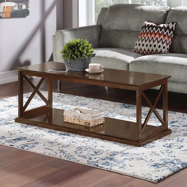 Coventry Espresso Coffee Table with Shelf, image 2