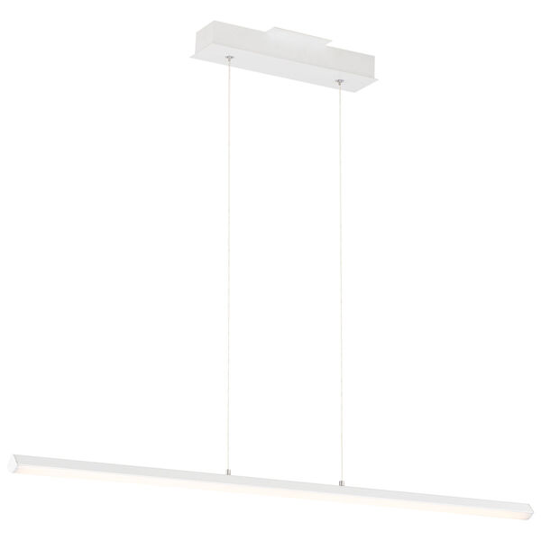 Float Matte White 48-Inch LED Pendant with Acrylic Lens Shade, image 1