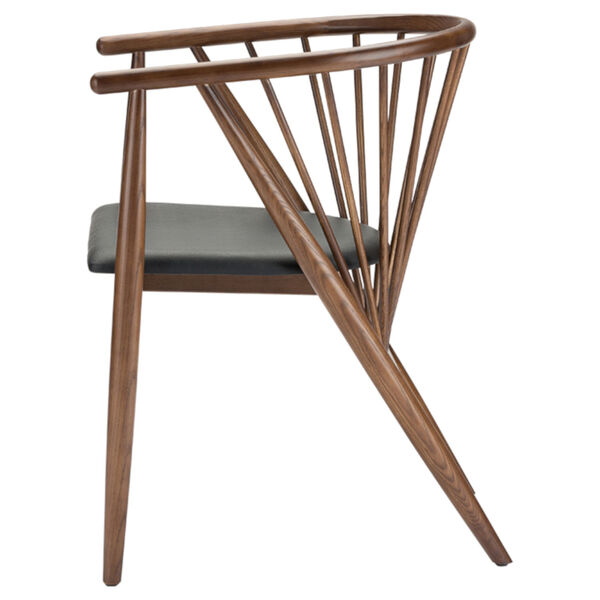 Danson Walnut and Black Dining Chair, image 3