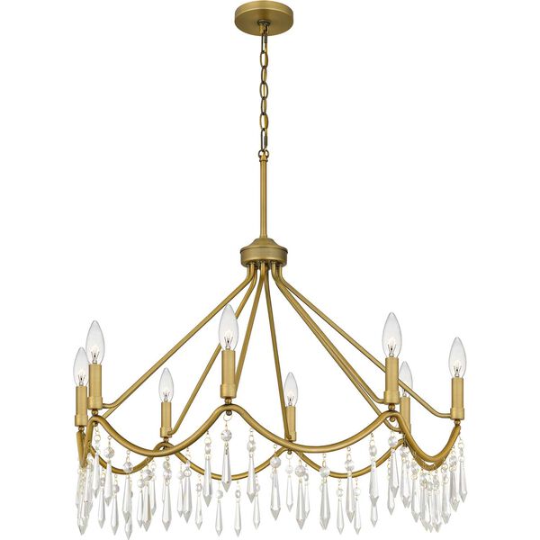 Airedale Aged Brass Eight-Light Chandelier, image 3