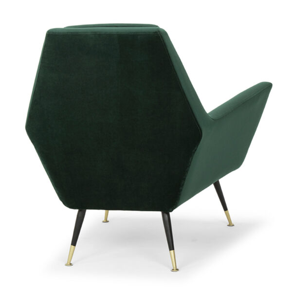 Vanessa Emerald Green and Black Occasional Chair, image 5
