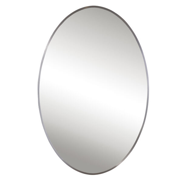 Williamson Brushed Nickel 25-Inch Oval Mirror, image 1