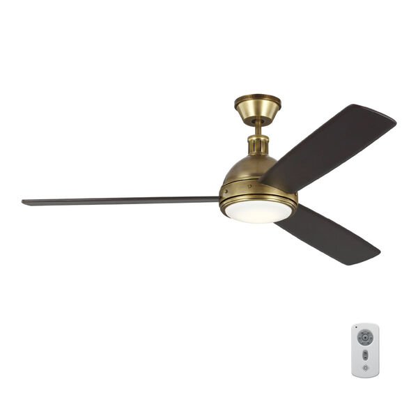 Hicks Hand-Rubbed Antique Brass 60-Inch LED Ceiling Fan, image 2