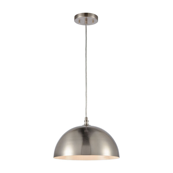 Chelsea Silver Brushed Nickel 12-Inch One-Light Pendant, image 1