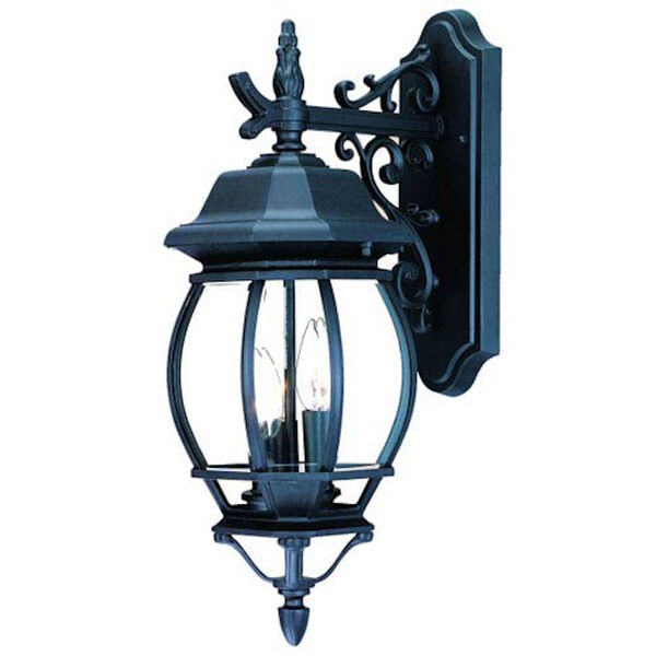 Chateau Matte Black Three-Light 21-Inch Outdoor Wall Mount, image 1