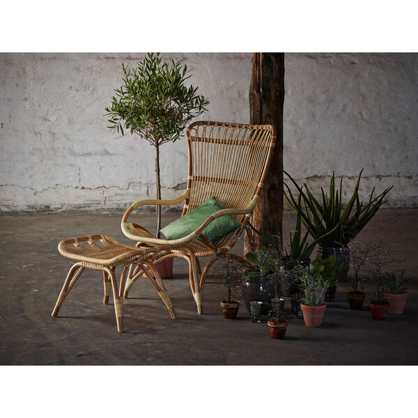 Monet Natural Rattan Highback Lounge Chair, image 2