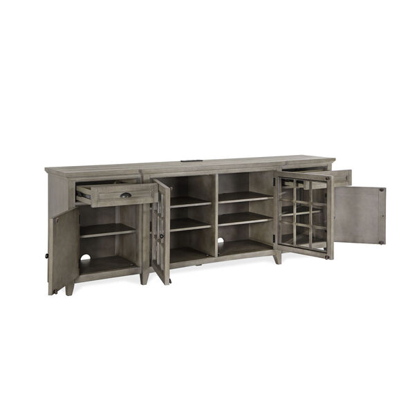 Paxton Place 90-Inch Gray Entertainment Console, image 2