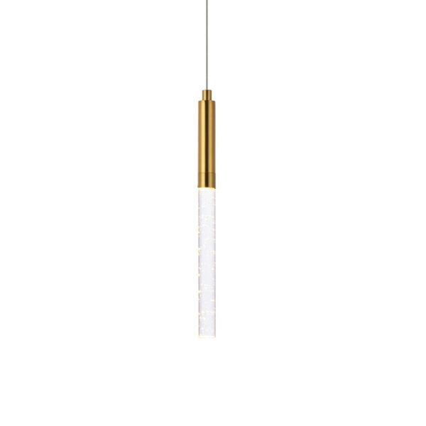 Ruelle Gold One-Light LED Mini-Pendant with Royal Cut Clear Crystal, image 3