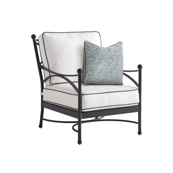 Pavlova Textured Graphite and White Lounge Chair, image 1