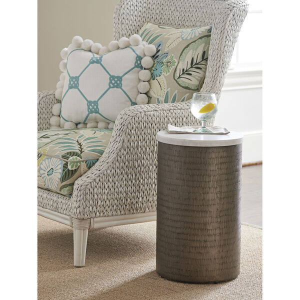 Ocean Breeze White Turnberry Round Chairside Table, image 3