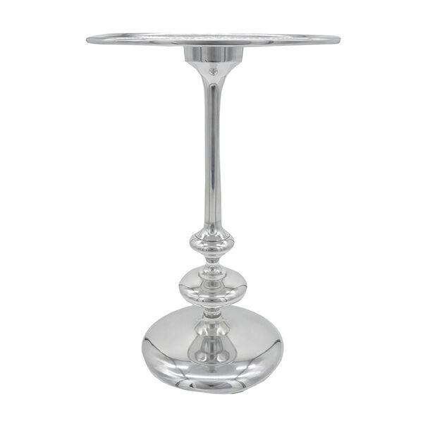 Cheshire Aluminum Silver Round Side Table, image 3