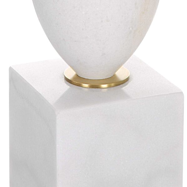 Regalia White and Brushed Brass Marble Table Lamp, image 6