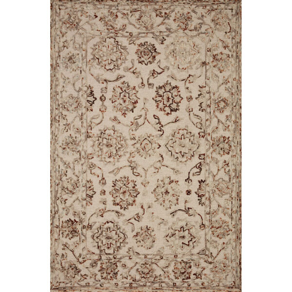 Halle Taupe Rust Rectangular: 2 Ft. 6 In. x 7 Ft. 6 In. Rug, image 1
