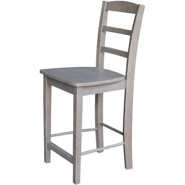 Washed Gray Taupe Counter Height Table with X-Back Stools, 5-Piece, image 2