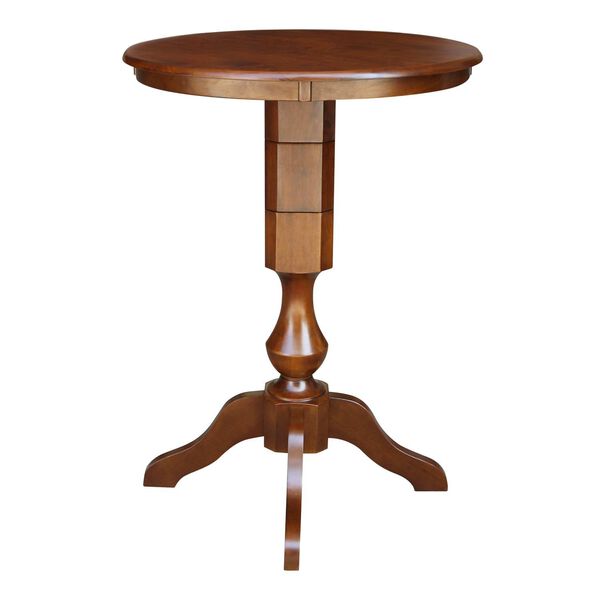 Espresso 41-Inch High Round Top Pedestal Dining Table, image 2