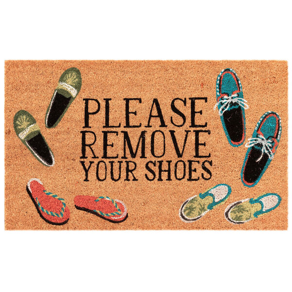 Natura Natural Please Remove Your Shoes Outdoor Mat, image 1
