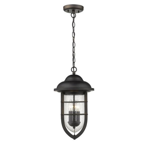 Dylan Oil Rubbed Bronze Three-Light Outdoor Hanging Pendant, image 2