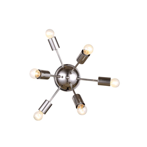 Adair Polished Nickel 21-Inch Six-Light Wall Sconce, image 1