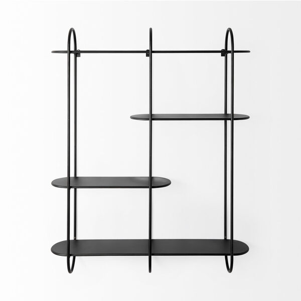 Decimus Black Three-Tiered Shelf, image 2
