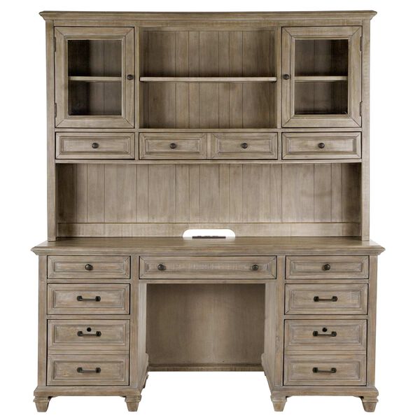 Lancaster Dove Tail Grey Credenza with Hutch, image 1