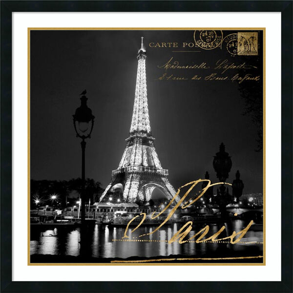 Paris At Night by Kate Carrigan, 34 x 34 In. Framed Art Print, image 1